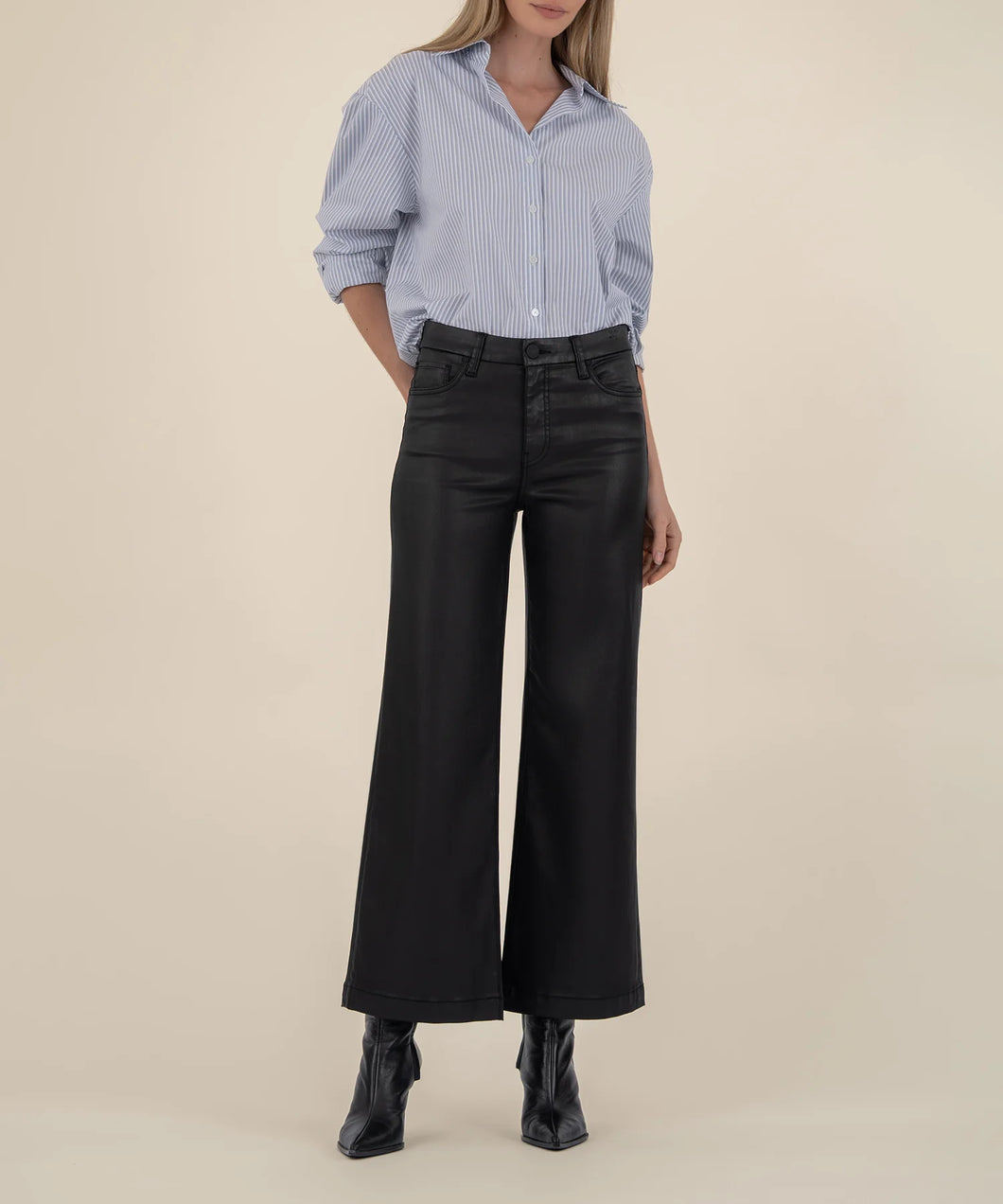 Meg Black Coated Jeans