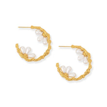 Load image into Gallery viewer, Catalina Pearl Hoops
