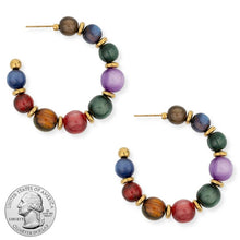Load image into Gallery viewer, Mara Beaded Hoops
