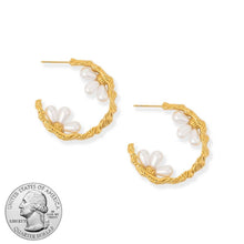 Load image into Gallery viewer, Catalina Pearl Hoops
