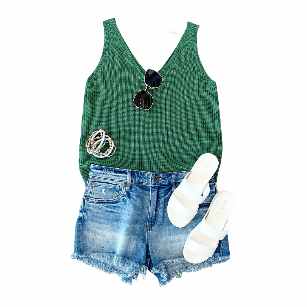 Double V Sweater Tank