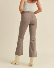 Load image into Gallery viewer, Cropped Taupe Flare Jeans
