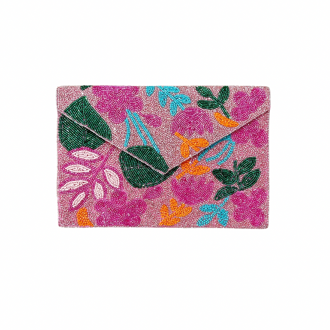 Tropical Beaded Clutch