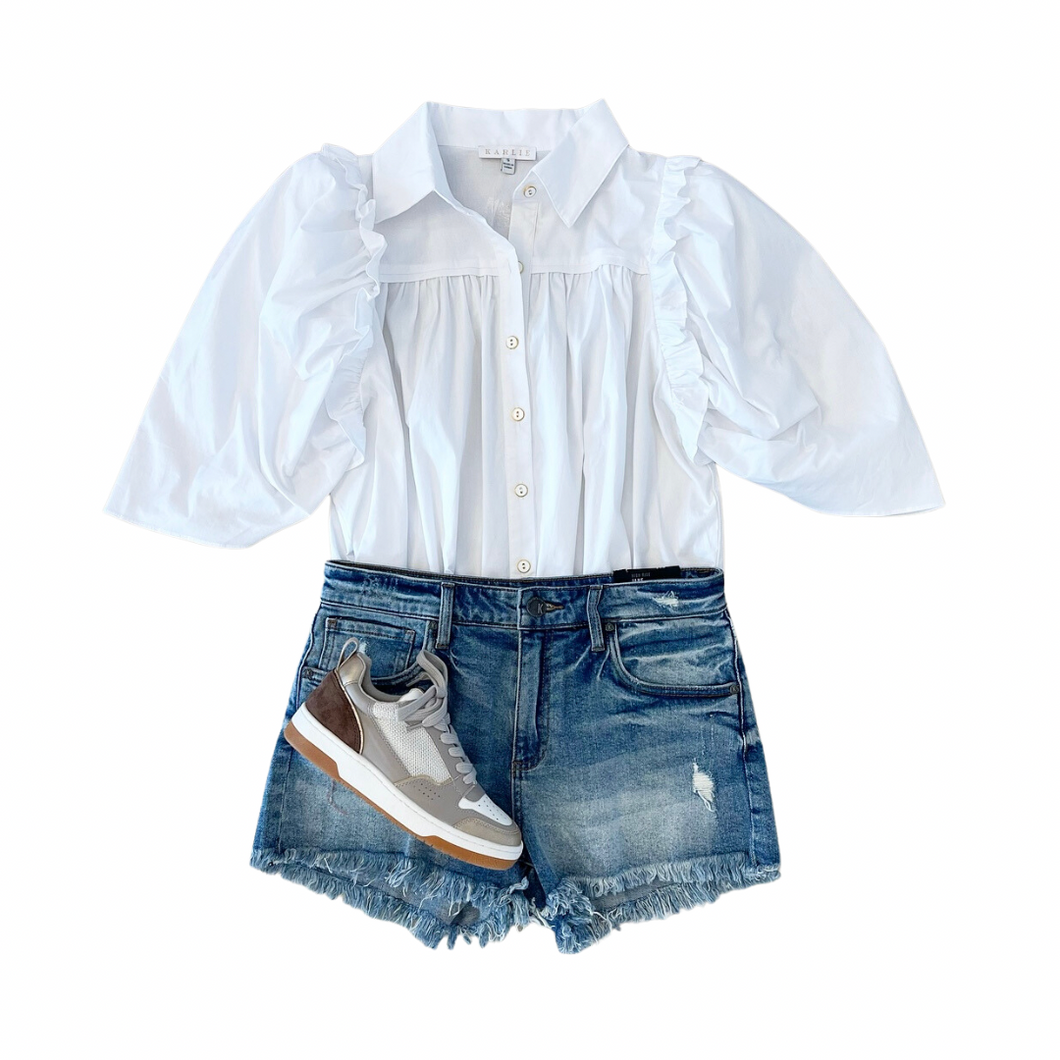 Poplin Button Top