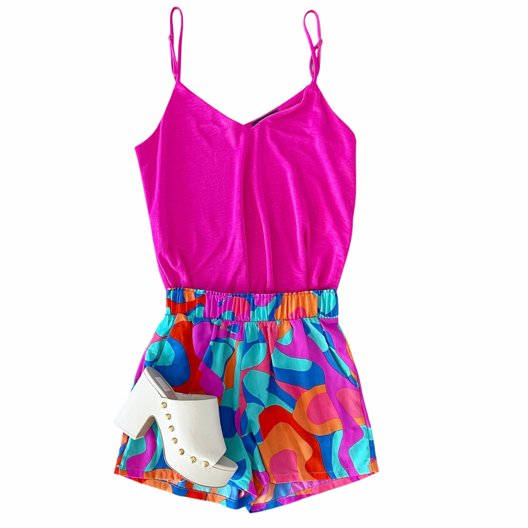 Hot Pink Satin Cami