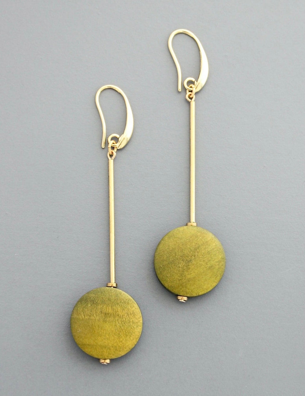 Wood Drop Earrings