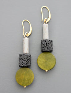Rock Wood Earrings