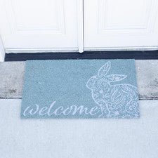 Welcome Floral Bunny Doormat