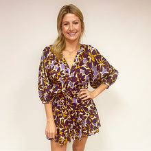 Load image into Gallery viewer, Purple/Gold Smock Skort
