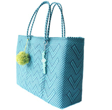 Load image into Gallery viewer, Blue Woven Tote
