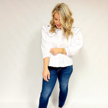 Load image into Gallery viewer, Floral Embroidered Collar Top
