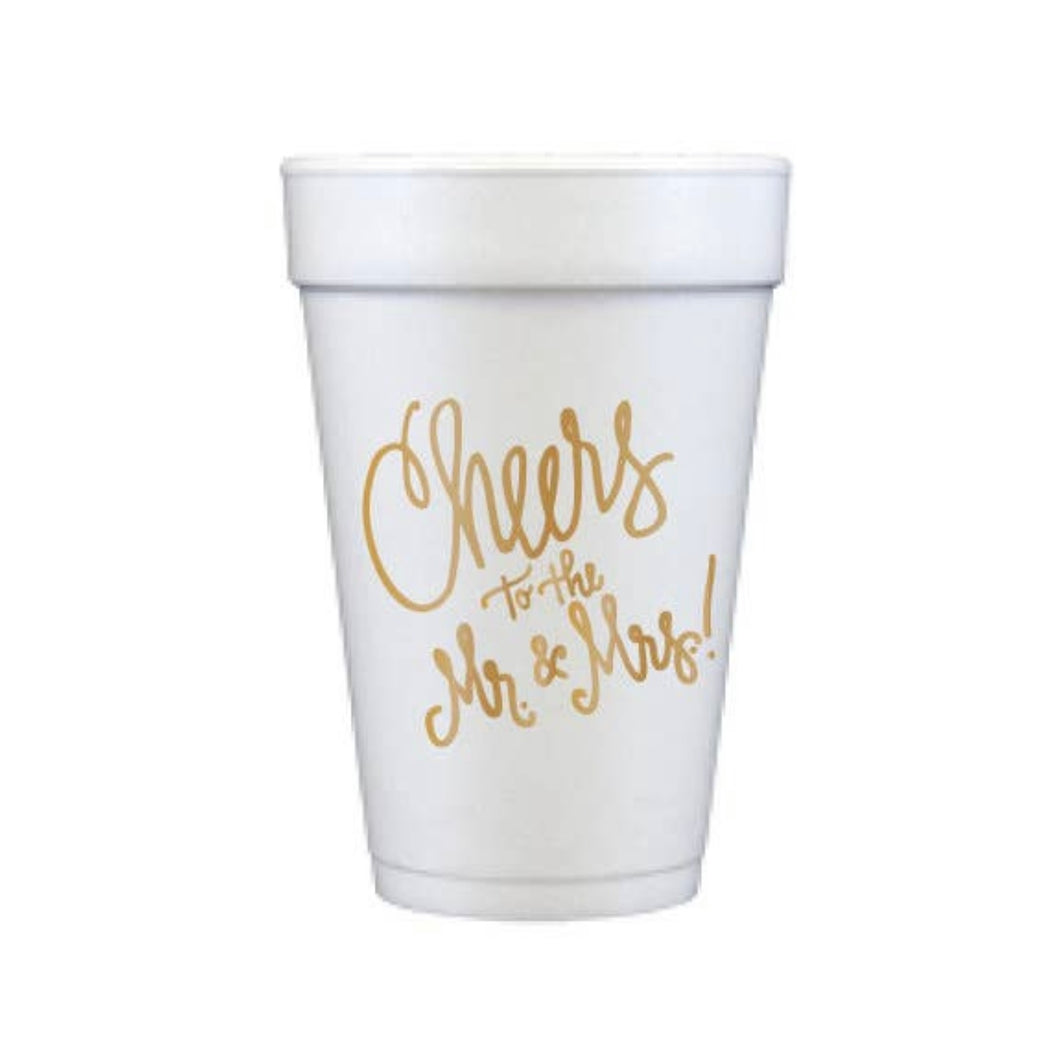 Cheers to the Mr. & Mrs. Foam Cups