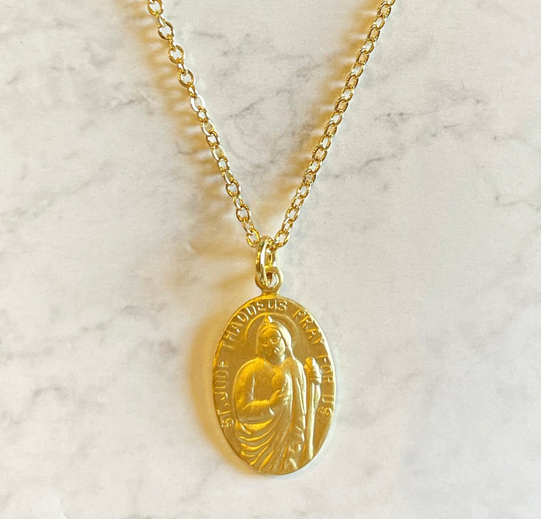 St. Jude Thaddeus Pray for Us Charm Necklace