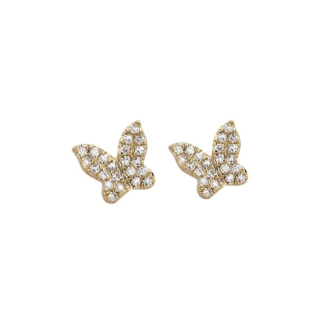 Micro Pave Butterfly Earrings