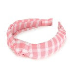 Pink Plaid Headband