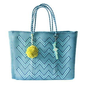 Blue Woven Tote