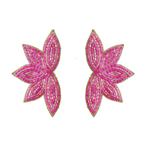 Pink Fan Earrings