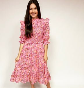 Smocked Midi Dress
