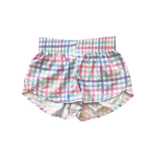 Steph Blu/Lilac/Pink Plaid Shorts