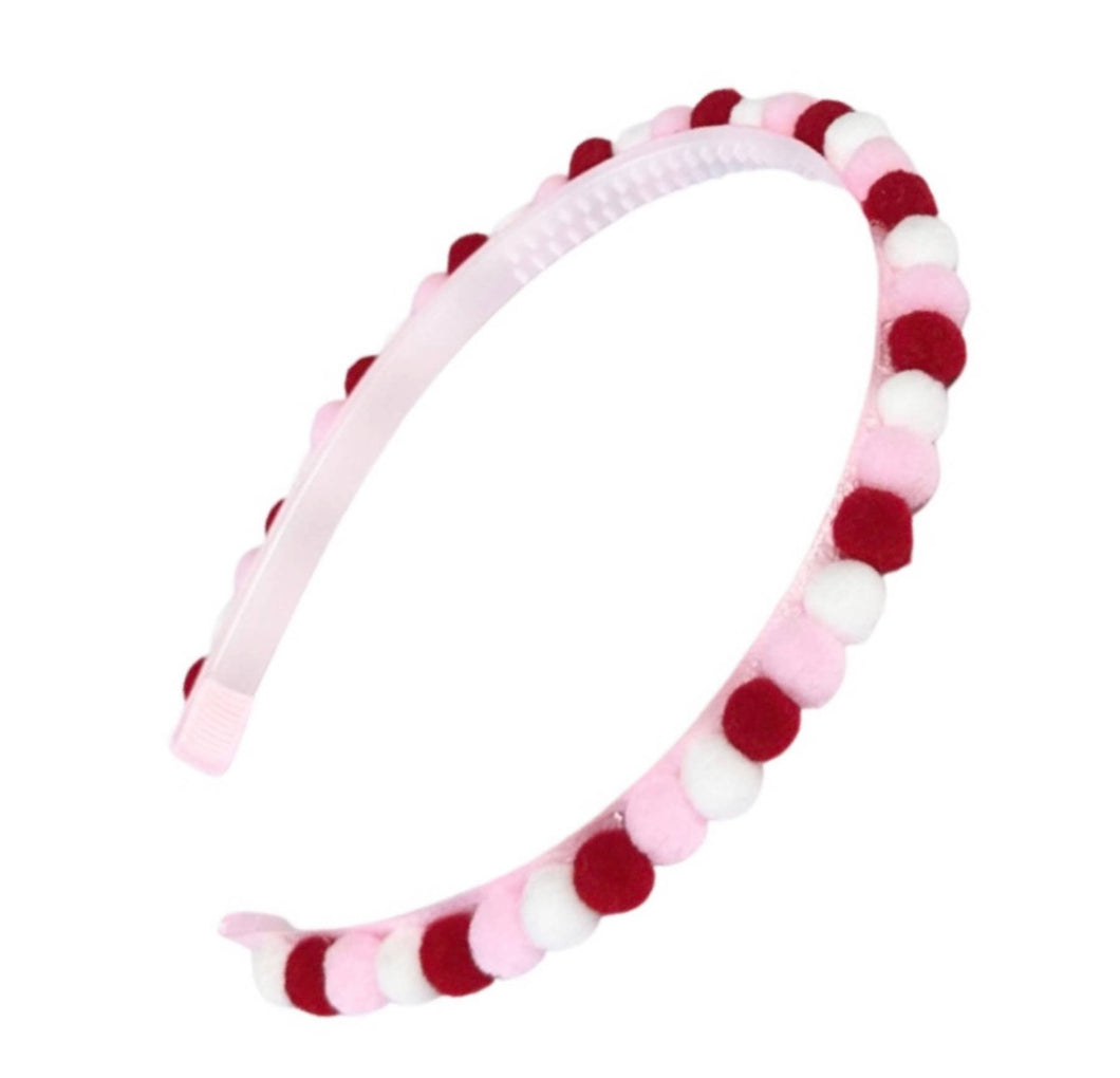 Valentine Pom Pom Headband
