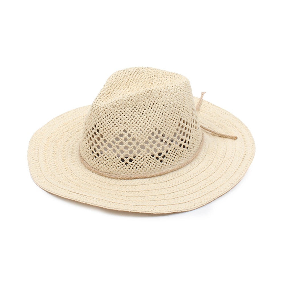 Knit Straw Braid Hat