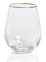 Load image into Gallery viewer, Negroni Hammered Stemless Wine Glass
