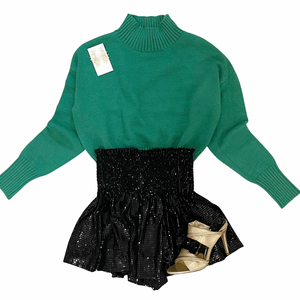 Black Disco Swing Shorts