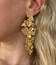 Load image into Gallery viewer, Gold Bouquet Drop Earrings

