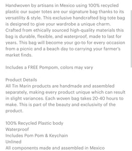 Blue Woven Tote