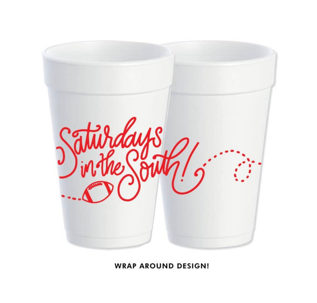 Saturdays in the South Foam Cups