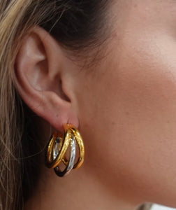 Lexi Two Tone Hoop Earrings